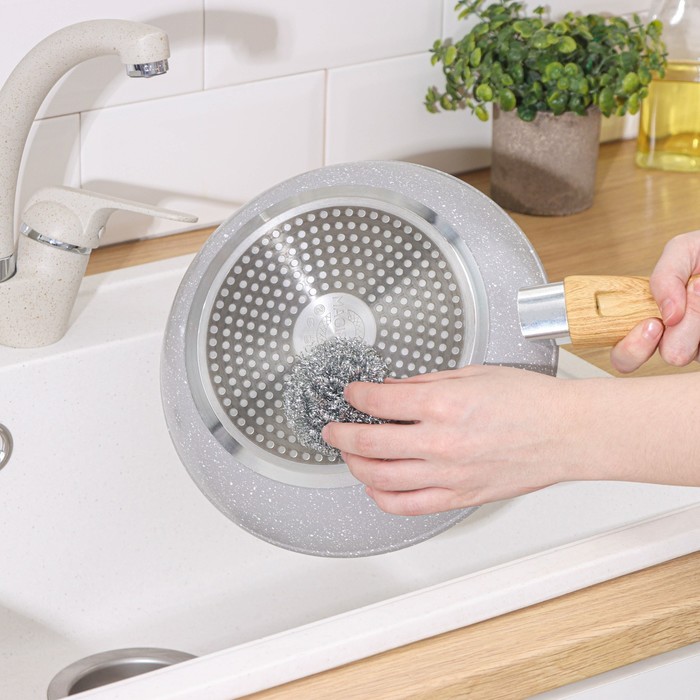 Губка для мытья посуды металлическая, спираль 15г