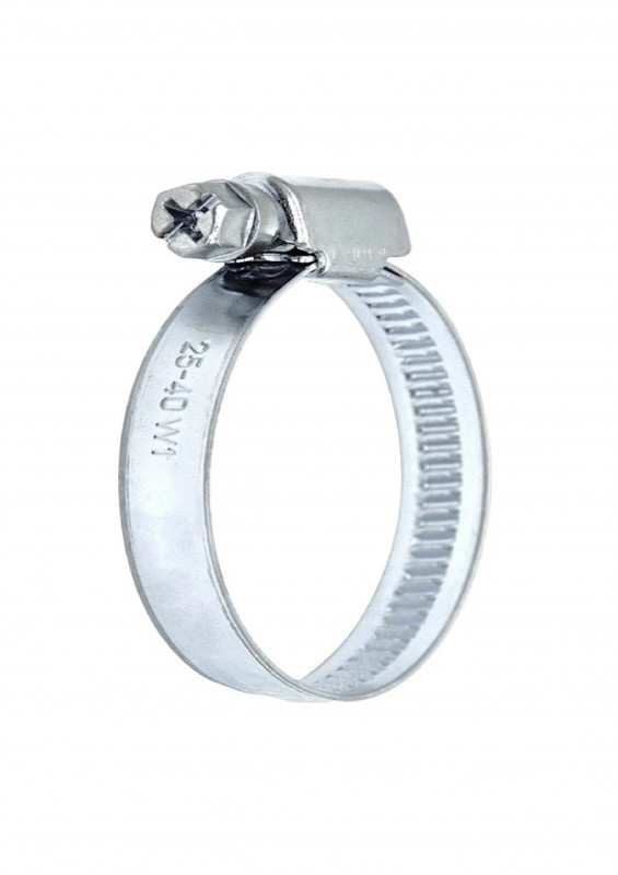 Хомут червячный 40-60мм цинк