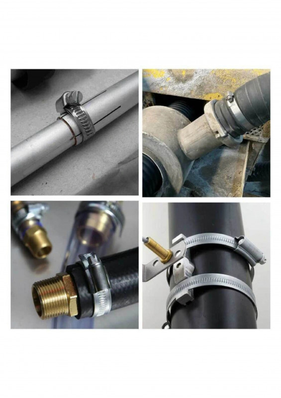 Хомут червячный 70-90мм цинк