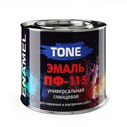 Эмаль ПФ-115 1,8кг белая глянец TONE