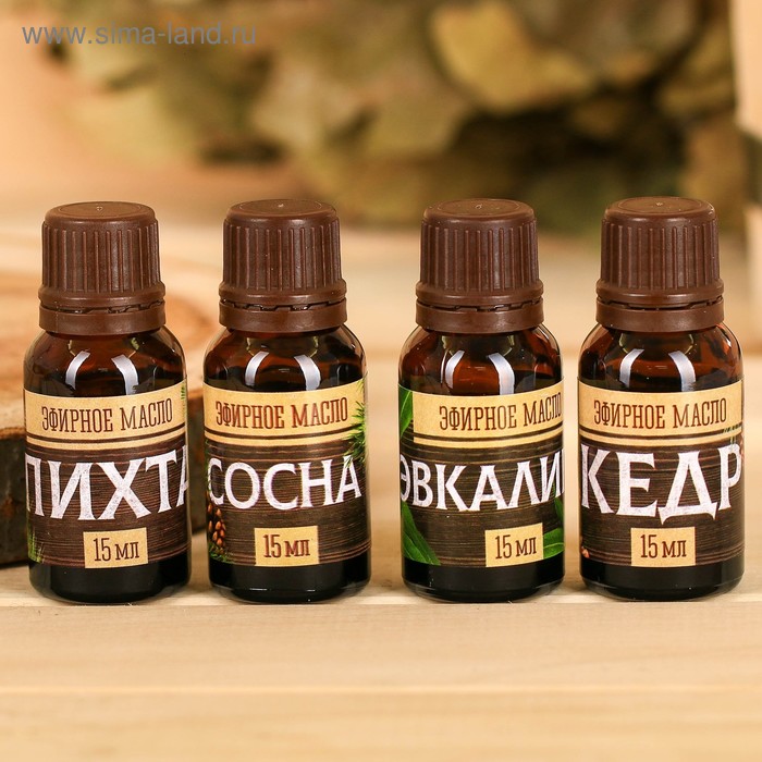 Набор эфирных масел "Хозяин бани" 4 шт 15мл