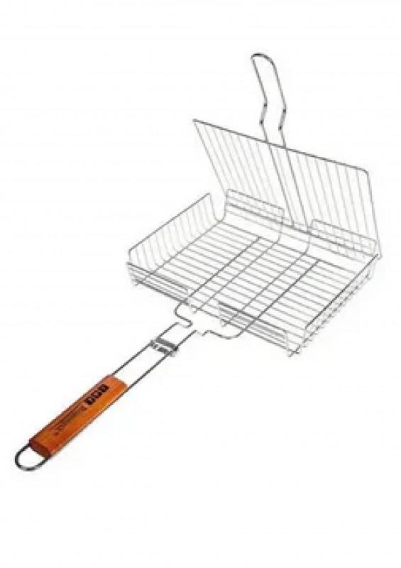 Решетка для барбекю 40х26х2см с дерев.ручкой