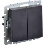 Выключатель 2кл СП 10А ВС10-2-0-БрЧ черный BRITE IEK