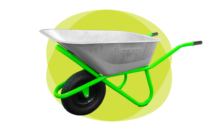 Тачка строительная 1- колесная 65л/80кг