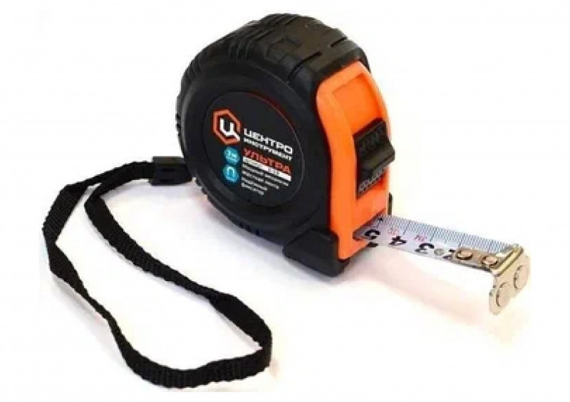 Рулетка магнитная Ультра каучук с фиксатором 19ммх3м ЦИ