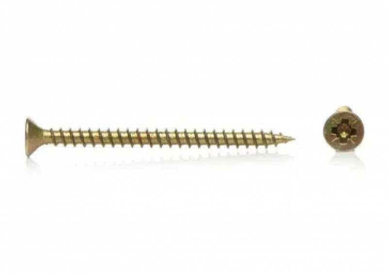 Саморез универсальный желтый цинк 4х25