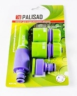 Набор для подключения шланга 3/4" (пистолет+2 соединителя) PALISAD